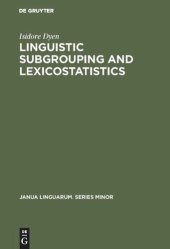 book Linguistic Subgrouping and Lexicostatistics