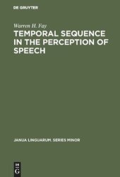 book Temporal sequence in the perception of speech