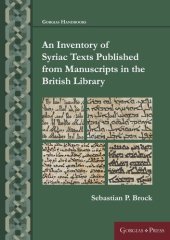 book An Inventory of Syriac Texts Published from Manuscripts in the British Library