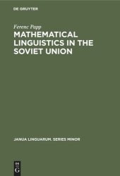 book Mathematical linguistics in the Soviet Union