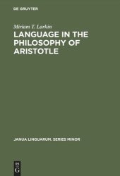 book Language in the Philosophy of Aristotle