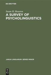 book A Survey of Psycholinguistics