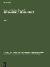 book Semantik / Semantics: Ein internationales Handbuch der zeitgenössischen Forschung. An International Handbook of Contemporary Research