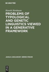 book Problems of Typological and Genetic Linguistics Viewed in a Generative Framework