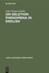 book On deletion phenomena in English