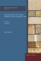 book The Masorah of the Former Prophets in the Leningrad Codex: Vol. 4: 2 Samuel