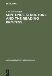 book Sentence structure and the reading process