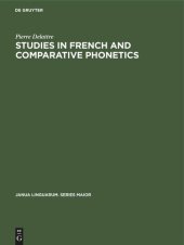 book Studies in French and Comparative Phonetics