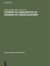 book Papers in linguistics in honor of Léon Dostert