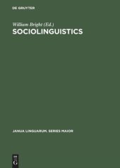 book Sociolinguistics: Proceedings of the UCLA Sociolinguistics Conference, 1964