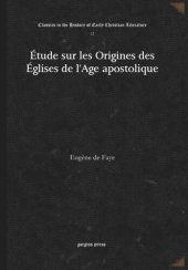 book Étude sur les Origines des Églises de l'Age apostolique