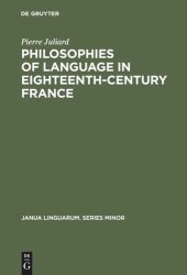 book Philosophies of language in eighteenth-century France