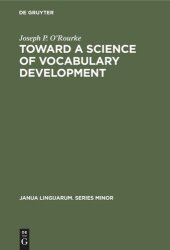 book Toward a Science of Vocabulary Development