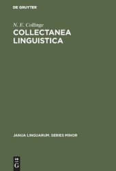 book Collectanea Linguistica: Essays in General and Genetic Linguistics