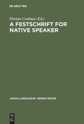 book A Festschrift for Native Speaker