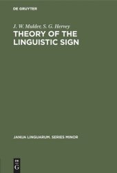 book Theory of the Linguistic Sign