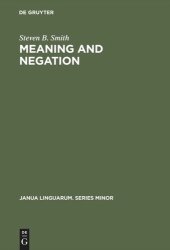 book Meaning and Negation