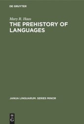 book The Prehistory of Languages