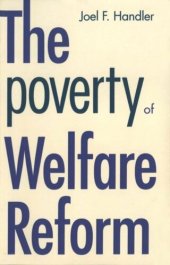 book The Poverty of Welfare Reform