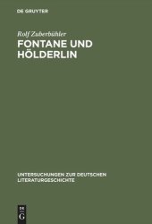 book Fontane und Hölderlin: Romantik-Auffassung und Hölderlin-Bild in »Vor dem Sturm«