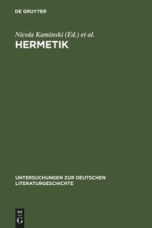 book Hermetik: Literarische Figurationen zwischen Babylon und Cyberspace