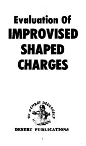 book Evaluation of Improvised Shaped Charges