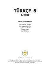 book Türkçe 8. 1. Kitap