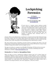 book Lockpicking Forensics