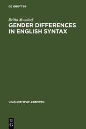 book Gender Differences in English Syntax (Linguistische Arbeiten)