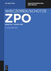 book Zivilprozessordnung und Nebengesetze: Band 10/1 §§ 803-863