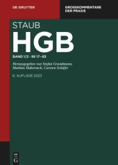 book Handelsgesetzbuch: Band 1/2 §§ 17-83