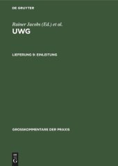 book UWG: Lieferung 9 Einleitung