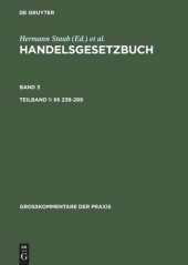 book Handelsgesetzbuch: Band 3 Tlbd 1: §§ 238-289. Tlbd 2: §§ 290-342a