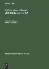 book Aktiengesetz: Band 1 §§ 1–144