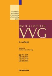 book VVG: Band 10 Krankenversicherung §§ 192-208