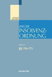 book Insolvenzordnung: Band 5/2 §§ 156-173