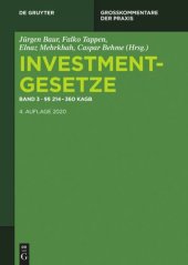 book Investmentgesetze: Band 3 §§ 214 - 360 KAGB