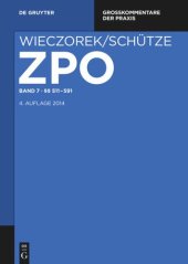 book Zivilprozessordnung und Nebengesetze: Band 7 §§ 511-591