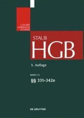 book Handelsgesetzbuch: Band 7/2 §§ 331-342e