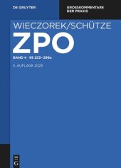 book Zivilprozessordnung und Nebengesetze: Band 4 §§ 253-299a