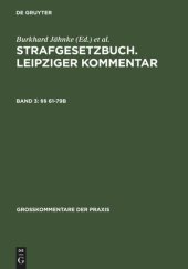 book Strafgesetzbuch. Leipziger Kommentar: Band 3 §§ 61-79b