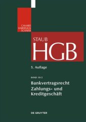 book Handelsgesetzbuch. Band 10/2 Bankvertragsrecht 2: Commercial Banking: Zahlungs- und Kreditgeschäft