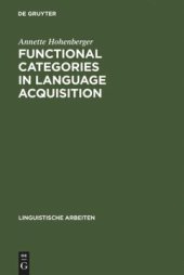 book Functional Categories in Language Acquisition: Self-Organization of a Dynamical System