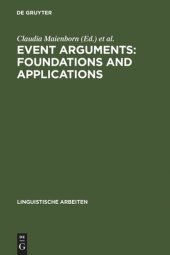 book Event Arguments: Foundations and Applications