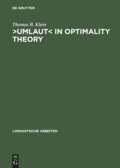 book ›Umlaut‹ in Optimality Theory: A Comparative Analysis of German and Chamorro