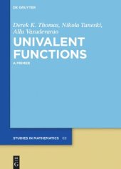 book Univalent Functions: A Primer