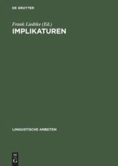 book Implikaturen: Grammatische und pragmatische Analysen