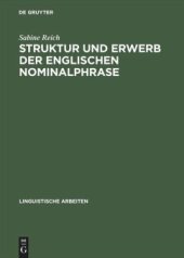 book Struktur und Erwerb der englischen Nominalphrase