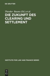 book Die Zukunft des Clearing und Settlement