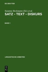 book Satz – Text – Diskurs: Band 1